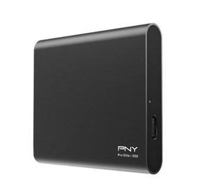 (LS) PNY Pro Elite 500GB External Portable SSD 890MB/s 900MB/s R/W USB 3.1 Gen 2 USB-C USB-A Sleek Compact for PC MAC PS4 PS5 Xbox One Android iPad Pr