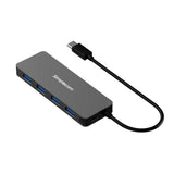 (LS) Simplecom CH320 Ultra Slim Aluminium USB 3.1 Type C to 4 Port USB 3.0 Hub - Black (LS> CH330)