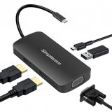 Simplecom DA450 5-in-1 USB-C Multiport Adapter MST Hub with VGA and Dual HDMI(LS)