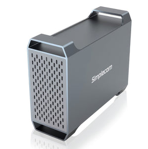 Simplecom SE482 SuperSpeed USB Dual Bay 3.5" SATA Hard Drive RAID Enclosure USB-C RAID 0/1, JBOD