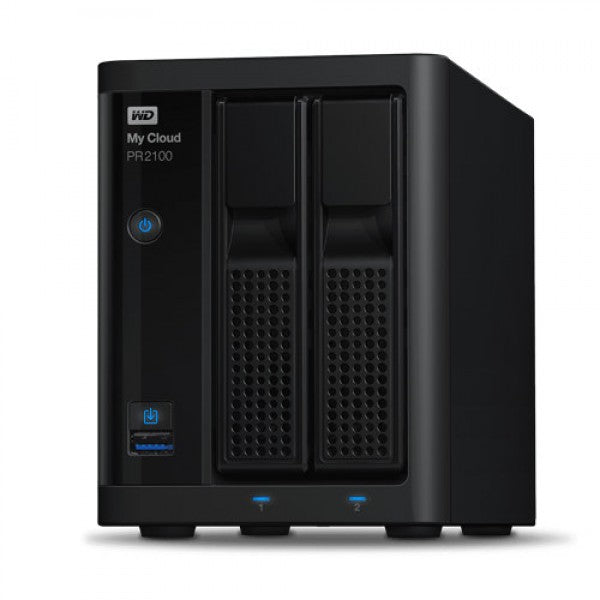 Western Digital WD My Cloud Pro Series PR2100 2 Bay 16TB NAS 4GB DDR RAID USB 3.0 Tpye C  GbE LAN Sync Auto Backup 256 AES Encrypt Windows MAC