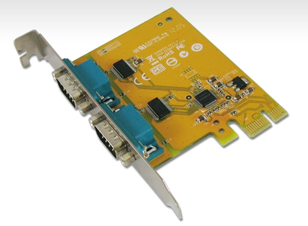 (LS) Sunix PCIE 2 Port Serial Card Full Height Expansion RS-232 - It is compatible with PCI Express x1, x2, x4, x8 and x16 lane