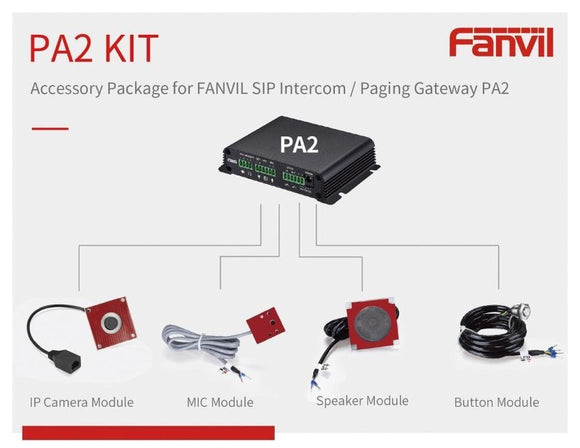 Fanvil PA2 Accessories Kit to suit IPF-PA2,  Official  Kit For Fanvil PA2 SIP Paging Gateway & Video Intercom.