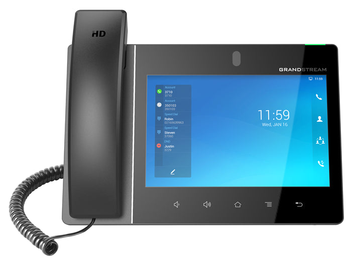 Grandstream GXV3480 16 Line Android IP Phone, 16 SIP Accounts, 1280 x 800 Colour Touch Screen, 2MB Camera, Built In Bluetooth+WiFi, Powerable Via POE