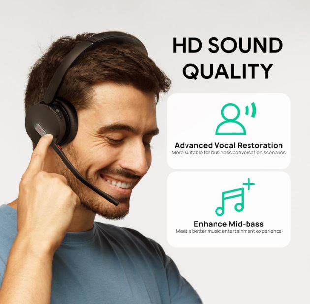 Yealink BH70 Bluetooth Wireless Mono Headset, Black, UC-USB-C | Top noise cancellation capability in the industry/Exceptional audio performance