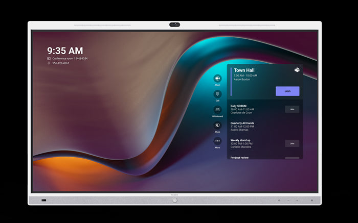 Yealink 65'' MeetingBoard Microsoft Teams on Android for Small and Medium Rooms, Wall Mount Bracket, 4x Stylus Pens,Teams&Zoom Certified White Version
