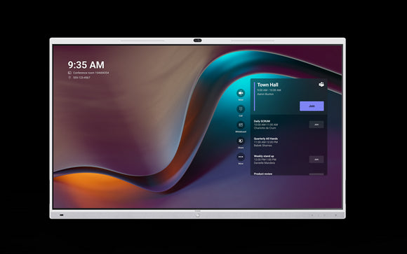 Yealink 86'' MeetingBoard Microsoft Teams on Android for Medium and Large Rooms, Wall Mount Bracket,4x Stylus Pens,Teams&Zoom Certified, White Version