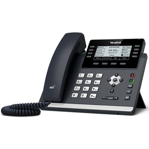 Yealink T43U 12 Line IP phone, 3.7" 360x160 pixel Graphical LCD with backlight, Dual USB Ports, POE Support, Wall Mountable, ( T42S ), 3.7" screen