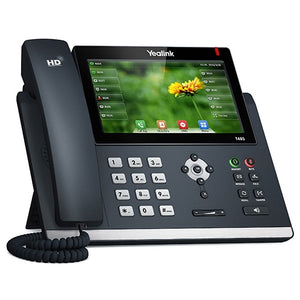 Yealink T48S 16 Line IP phone, 7" 800x480 Pixel Colour Touch Screen, Optima HD voice, Dual Gigabit Ports, 1 USB Port Support BT40/WF40/Recording