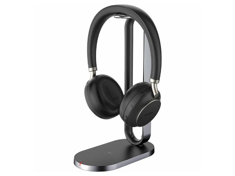 Yealink TEAMS-BH76-CH-BL-C Teams Certified Bluetooth Wireless Stereo Headset, Black, ANC, USB-C, Includes Charging Stand, Rectractable Microphone