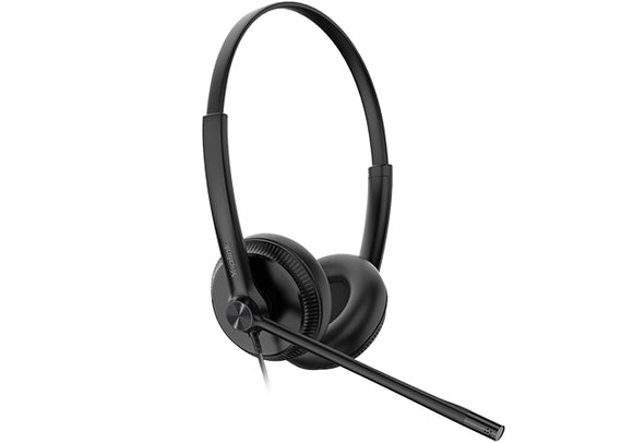 Yealink UH34 Dual UC USB Headset, Lightweight, All Day Wearing Comfort, Ear Wideband Noise Cancelling Microphone, Leather Ear Cushions, USB-A