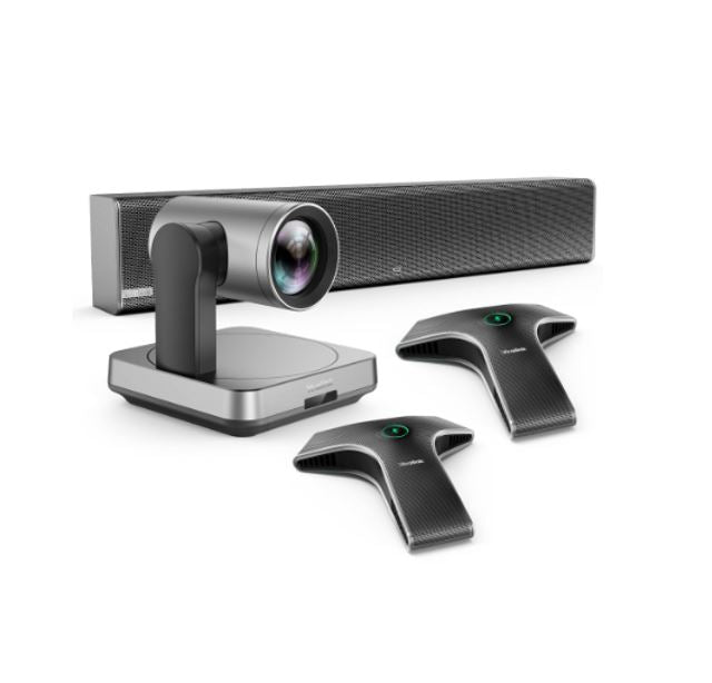 Yealink UVC84 BYOD Teams Video Conference Kit For Large Rooms, 1x UVC84, MSpeaker II, 2x VCM34 Microphones