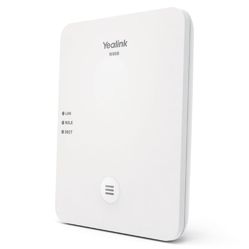 Yealink W80B Wireless DECT IP Multi-Cell System Solution, Up to 100 parallel calls, Up to 100 handsets, Up to 100 SIP accounts, Support PoE & IPv6I