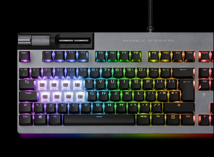 ASUS XA07 STRIX FLARE II ANIMATE NXRD Gaming Mechanical Keyboard, 100% TKL, ROG NX Mechanical Switches, 8000Hz 0.125ms, AniMe Matrix LED Display