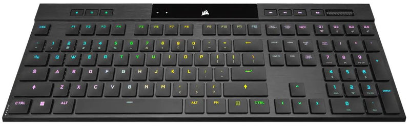 CORSAIR K100 RGB AIR Wireless Ultra-Thin Mechanical Gaming Keyboard, Backlit RGB LED, CHERRY ULP Tactile, Black