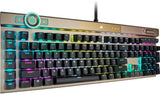 Corsair K100 RGB, Optical Switch, AXON 44-Zone RGB, PBT Double-Shot Keycaps, Gold,  Mechanical Gaming Keyboard (LS)