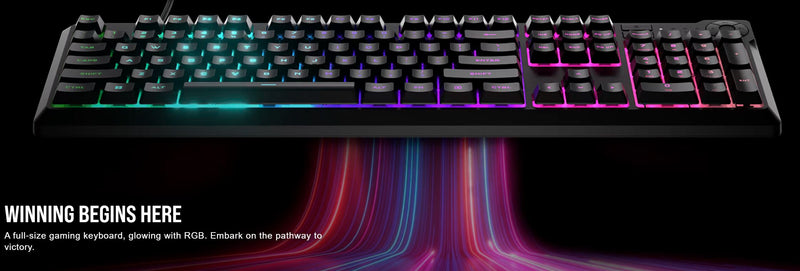 Corsair K55 CORE RGB  Gaming Keyboard Dynamic Five Zone RGB, Six Macro Keys Spill Resistant. 6 onbaord Effects, ICUE, 2024