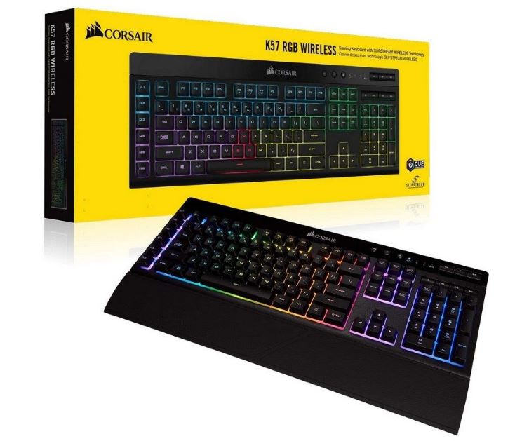 Corsair K57 sub-1ms SLIPSTREAM Wireless RGB, 6x Macros, Capellix LEDs,  Gaming Keyboard