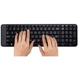 Logitech MK220 Wireless Keyboard & Mouse Combo Much smaller design, same keys 2.4 GHz 128-bit AES encryption Fewer battery hassles