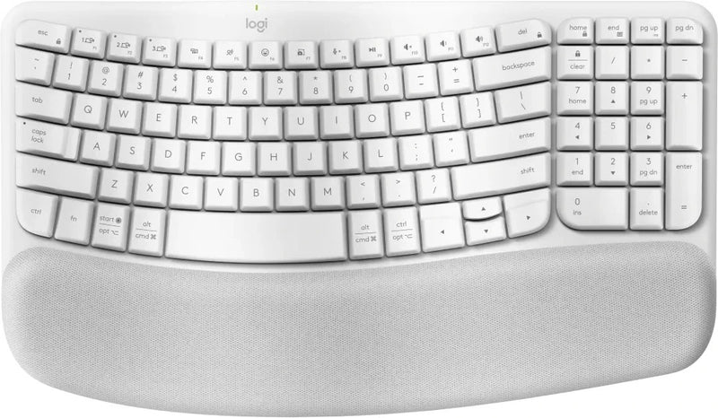 Logitech Ergo Series Wave Keys Wireless Ergonomic Keyboard (Off-white)