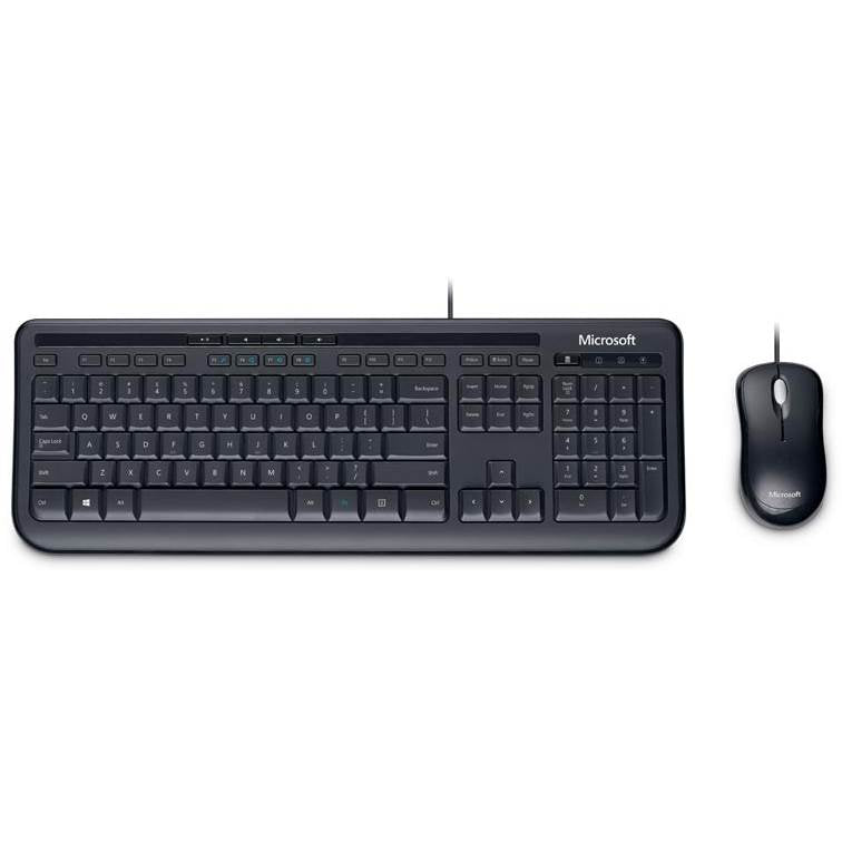 Microsoft Wired Desktop 600 K&M USB Black Mouse & Keyboard Combo - Spill Resistant,  Retail Pack (LS) --> KBMS-SCULPTERGONOM2