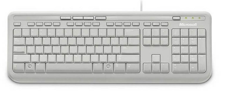 Microsoft Wired 600 Keyboard Only USB, 3 Year, ANB-00034 Retail Pack, White(LS)