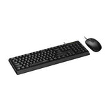 RAPOO X130pro - Wired Keyboard and Mice Combo Black with Spill Resistant / 1000dpi Optical Business and Office choice