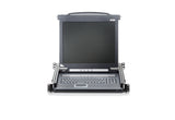 Aten Rackmount Single Rail LCD Console VGA PS/2-USB w/ 19" LCD Display, 1x Custom KVM Cable Included, 1280x1024@75hz Display, LED Illumination