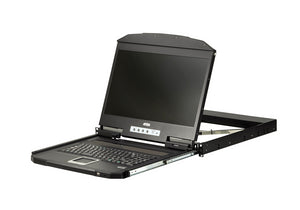 Aten Rackmount Single Rail LCD Console HDMI USB w/ 18.5" LCD Display, 1x Custom KVM Cable Included, 1920x1080@60hz Display, LED Illumination