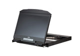 Aten Rackmount Dual Rail LCD Console VGA,HDMI,DVI & USB w/ 18.5" LCD Display, 1x Custom KVM Cable Included, 1920x1080@60hz Display, LED Illumination L