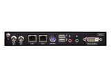 Aten Single Port DVI KVM Over IP with Audio and Virtual Media, supports up to 1920 x 1200 @ 60Hz, 1 DVI USB KVM Cable included, Dual RS232 serial port