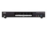 Aten Desktop KVMP Switch 4 Port Dual Display 4k DisplayPort w/ audio, Cables Included, 2x USB Port, Selection Via Front Panel