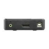 Aten Slim KVM Switch 2 Port Single Display DisplayPort w/ audio, Cables Included, Remote Port Selector,