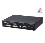 Aten DVI-I Dual Display KVM over IP Transmitter with Software Decoder Ability, Supports power/network failover, Superior video quality