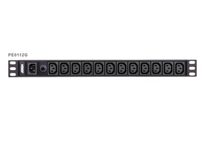 Aten 12-Port 10A Power Distribution Unit - Basic PDU, 1U Rackmount Design 12x C13 AC Outputs, Overload protection (PE0112G)