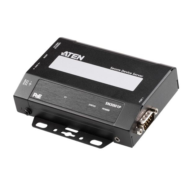 Aten SN3001P 1-Port RS-232 Secure Device Server with PoE, Secured operation modes, Local & remote authentication and login, Third-party authenticati