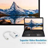 Aten Mini DisplayPort to VGA Adapter , Supports VGA, SVGA, XGA, SXGA, UXGA and resolutions up to 1920x1200(PC) / 1080p(HDTV)