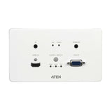 Aten VE2812AEUT HDMI & VGA HDBaseT Transmitter with EU Wall Plate / PoH (4K@100m) (HDBaseT Class A), Built-in PoH, Auto-switch