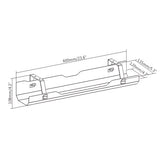 Brateck Under-Desk Cable Management Tray - Dimensions:600x135x108mm - White (LS)