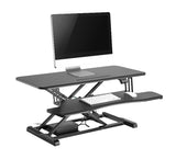 Brateck Electric Sit Stand Desk Converter (950x615x156~480mm) with Keyboard Tray Deck (Standard Surface) Worksurface Up to 20kg