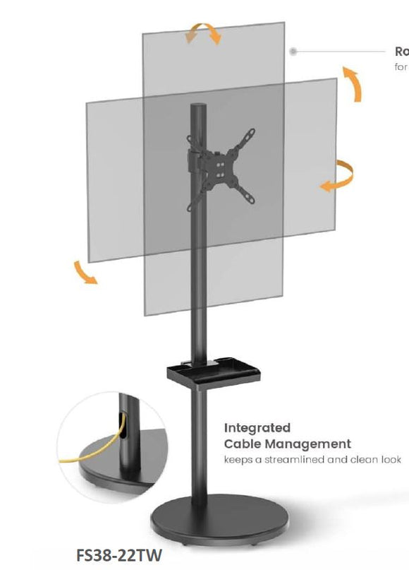 Brateck Mobile Spring assisted Display Floor Stand Fit Most 17