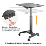 Brateck Electric Height Adjustable Workstation with casters - Black (LS)