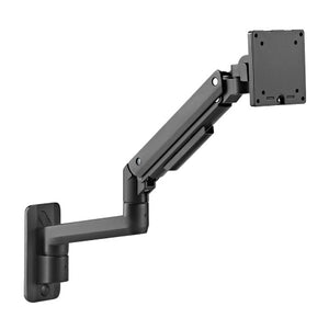 Brateck Fabulous Wall Mounted Heavy-Duty Gas Spring Monitor Arm 17"-49",Weight Capacity (per screen)20kg(Black) (LS)