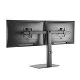 Brateck Dual Free Standing Screen Pneumatic Vertical Lift Monitor Stand Fit Most 17‘-27’ Monitors Up to 6kg per screen VESA 75x75/100x100