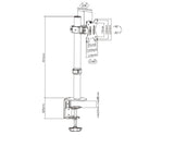 Brateck Single Screen Economical Articulating Steel Monitor Arm Fit Most 13"-32" LCD monitors, Up to 8kg per screen VESA 75x75/100x100