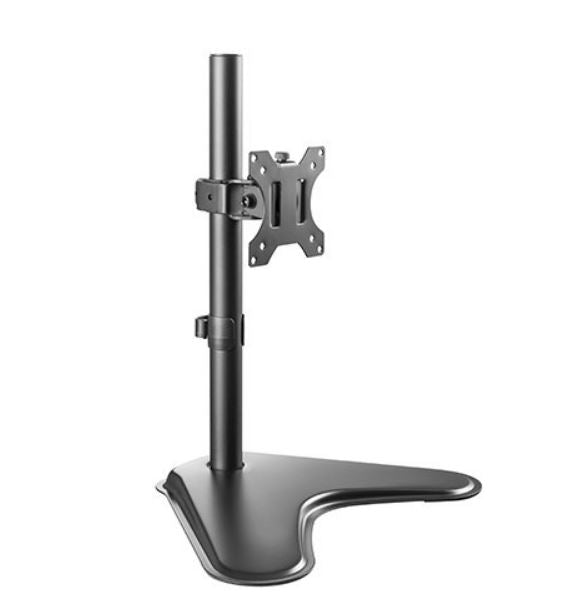 Brateck Single Free Standing Screen Economical double Joint Articulating Stell Monitor Stand Fit Most 13