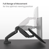 Brateck Economy Single Screen Spring-Assisted Monitor Arm Fit Most 17"-32" Monitor Up to 9 kg VESA 75x75/100x100