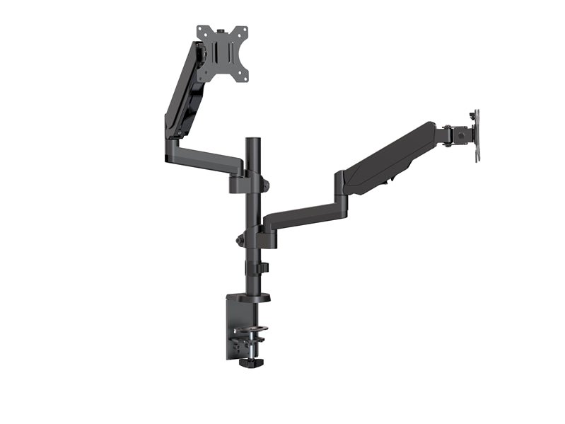 Brateck Dual Monitor Full Extension Gas Spring Dual Monitor Arm (independent Arms) Fit Most 17