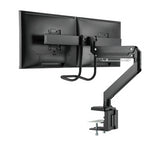 Brateck Dual Monitors Aluminum Heavy-Duty Gas Spring Monitor Arm with Handle Fit Most 17‘-32’ Monitors Up to 8kg per screen VESA 75x75/100x100(LS)