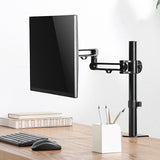 Brateck Articulating Aluminum Single Monitor Arm Fit Most 17"-32" Montior Up to 8kg per screen VESA 75x75/100x100